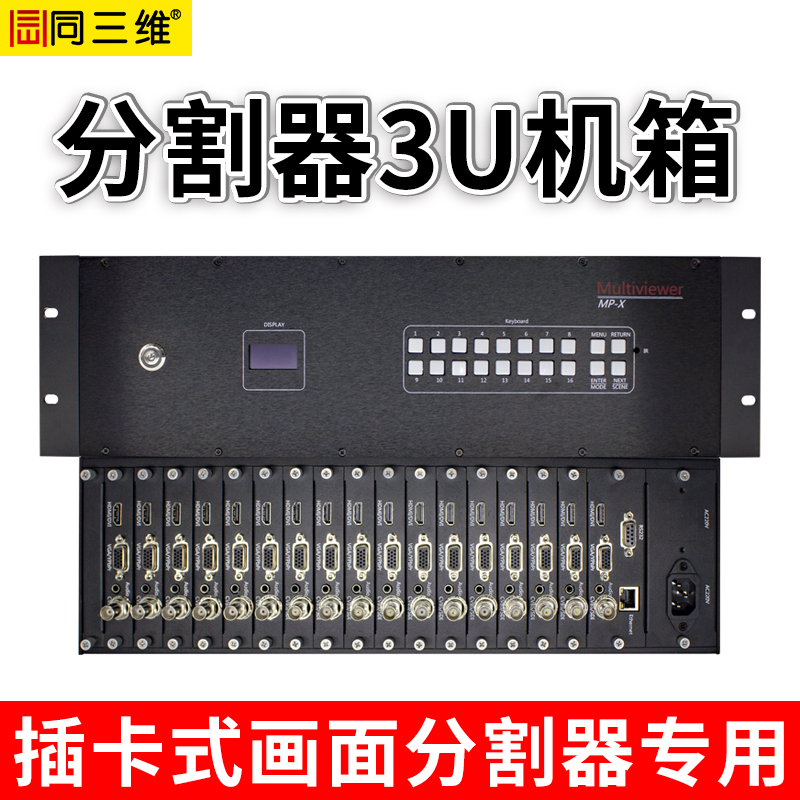 同三維T9000插卡式多接口畫面分割器3U