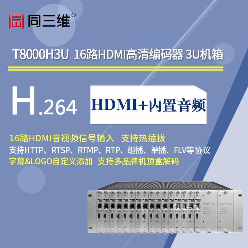 T8000H3U高清16路HDMI編碼器3U機(jī)箱